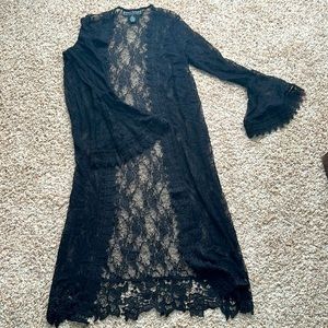 Black Lace Kimono